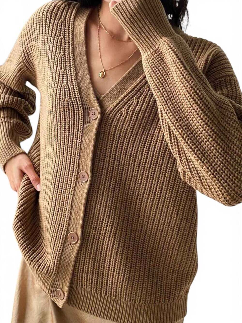 Wilfred Women XS Camel Merino Wool Wilfred Cortado Cardigan Sweater